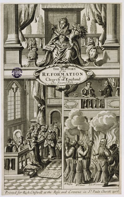 Frontispiece to The History of the Reformation of the Church of England: The Second Part by Gilbert Burnet, pub. by Richard Chiswell, 1681 by English School